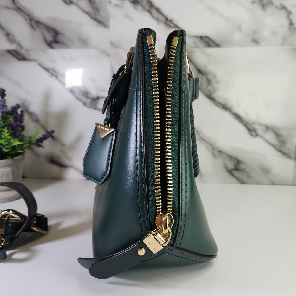 Michael Kors Green Blakely Leather Satchel Handbag - Picture 10 of 14